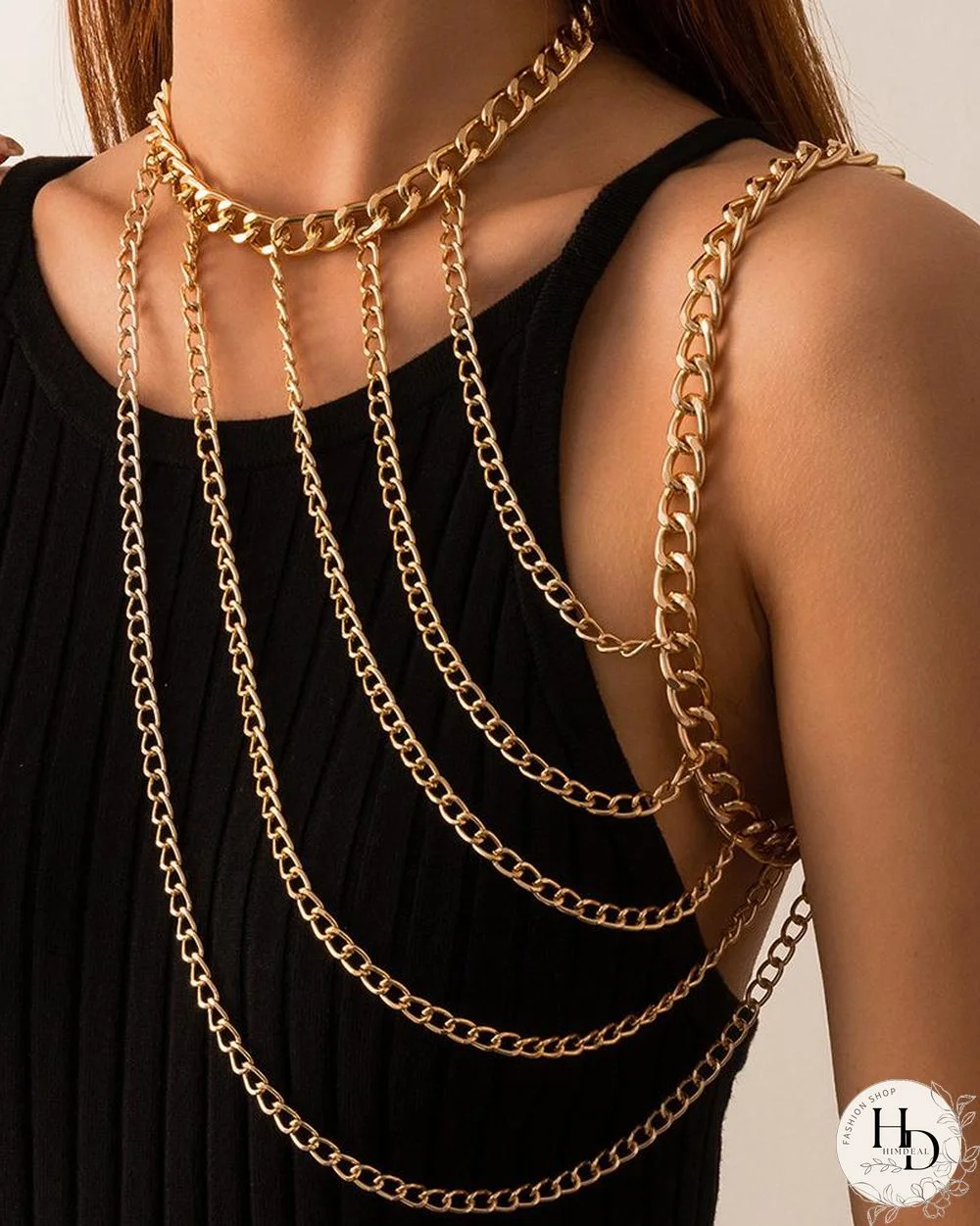 1PCS Halter Layered Body Chain