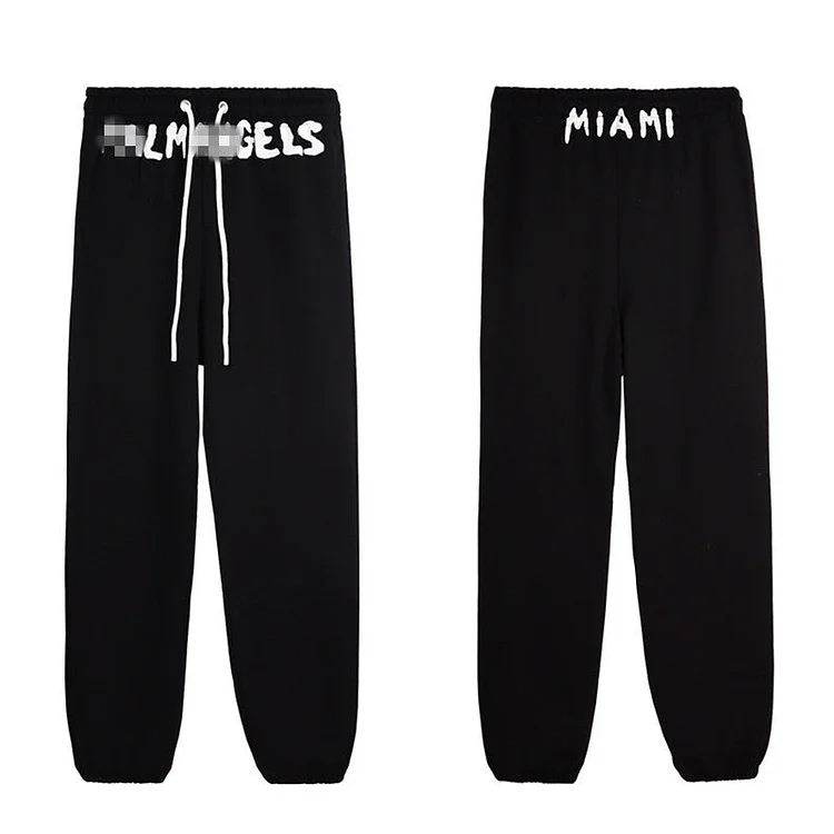 Palm Angle Pants Palm Angels Letter Logo Printed Casual Trousers for Men and Women