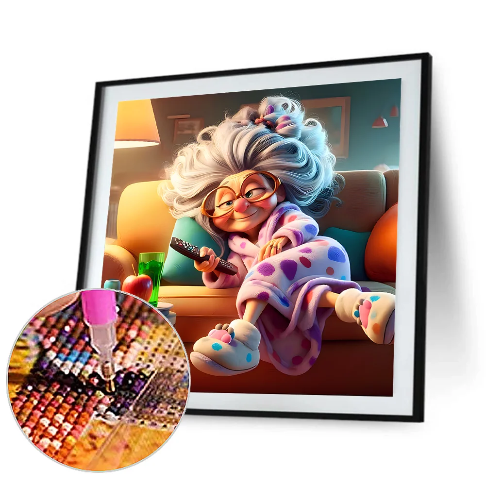 Diamond Painting - Full Round Drill - Grandma(Canvas|40*40cm)