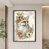 (Big Size) Vintage Poster Fox - 11CT Stamped Cross Stitch 40*60cm/15.75*23.62in