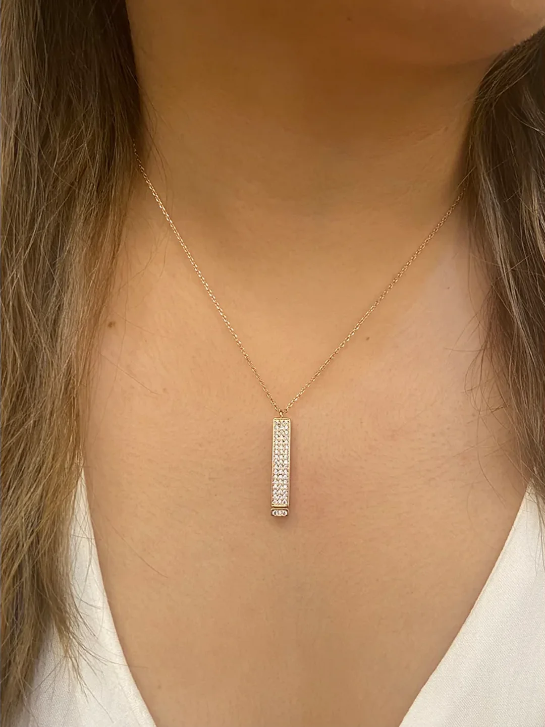Personalized Message Bar Necklace