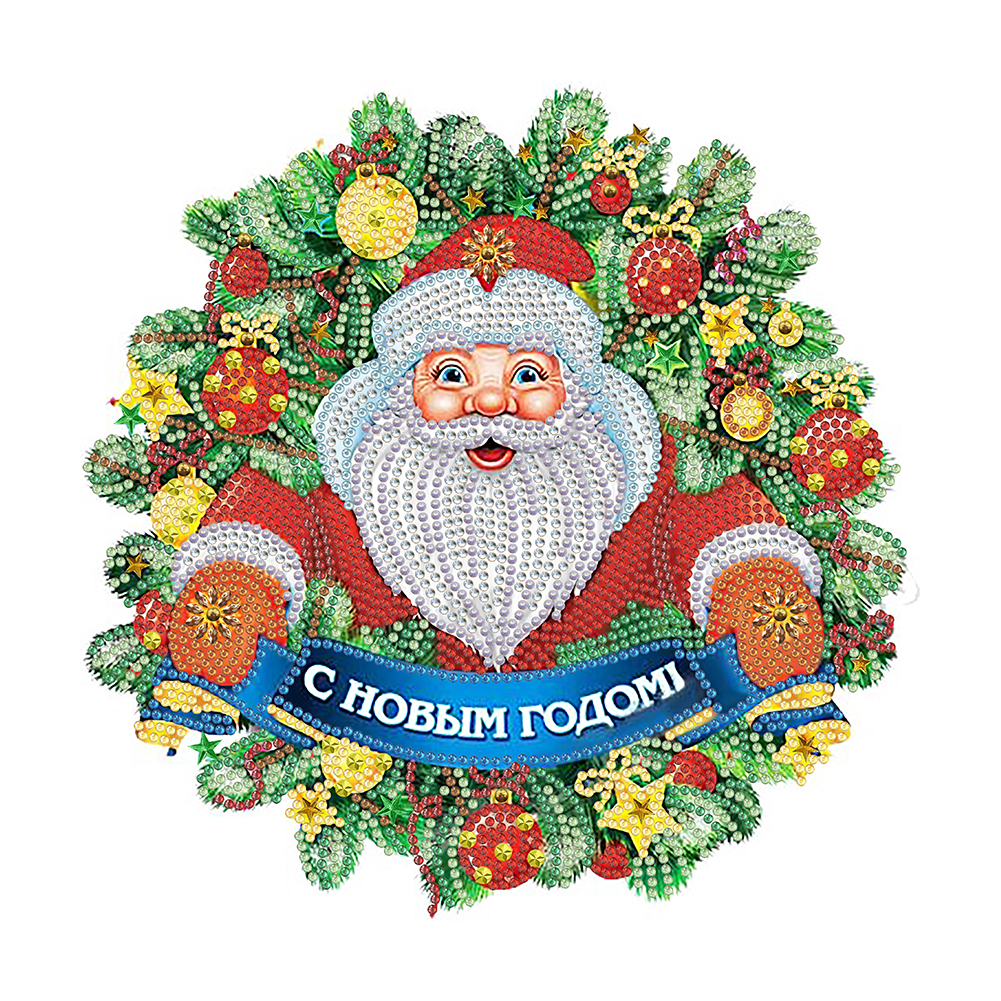 

Christmas Wreath - Special Shaped Diamond Painting - 30*30CM, 501 Original