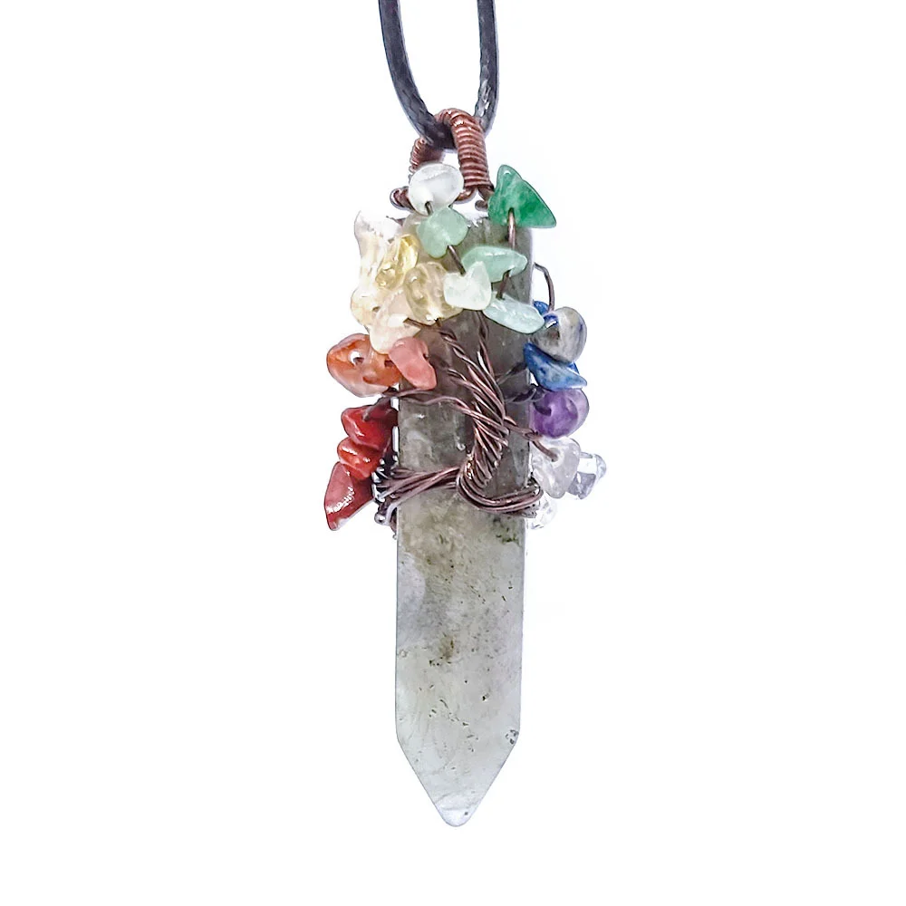 Natural crystal stone necklace 10