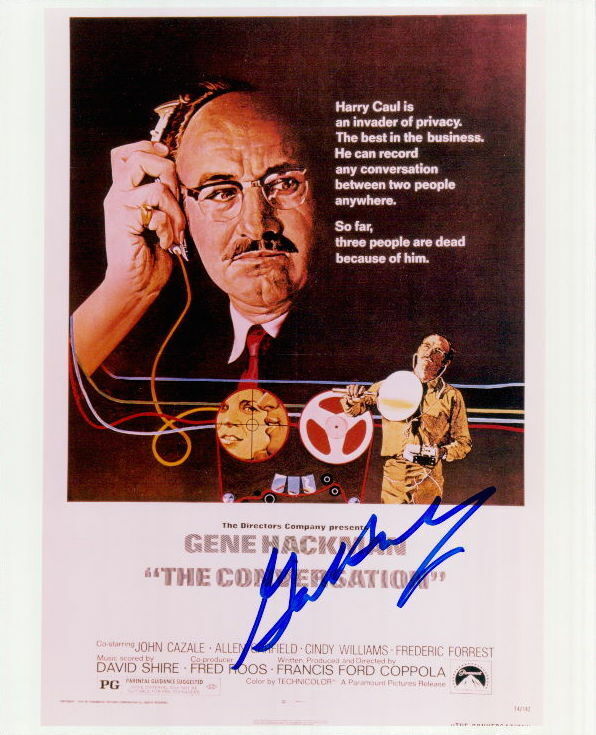 Gene Hackman (The Conversation) signed 8x10 Photo Poster painting