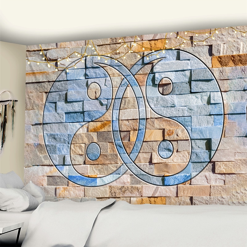 

Wall Tapestry - 3D Printed Brick Stone-150*130cm, 501 Original