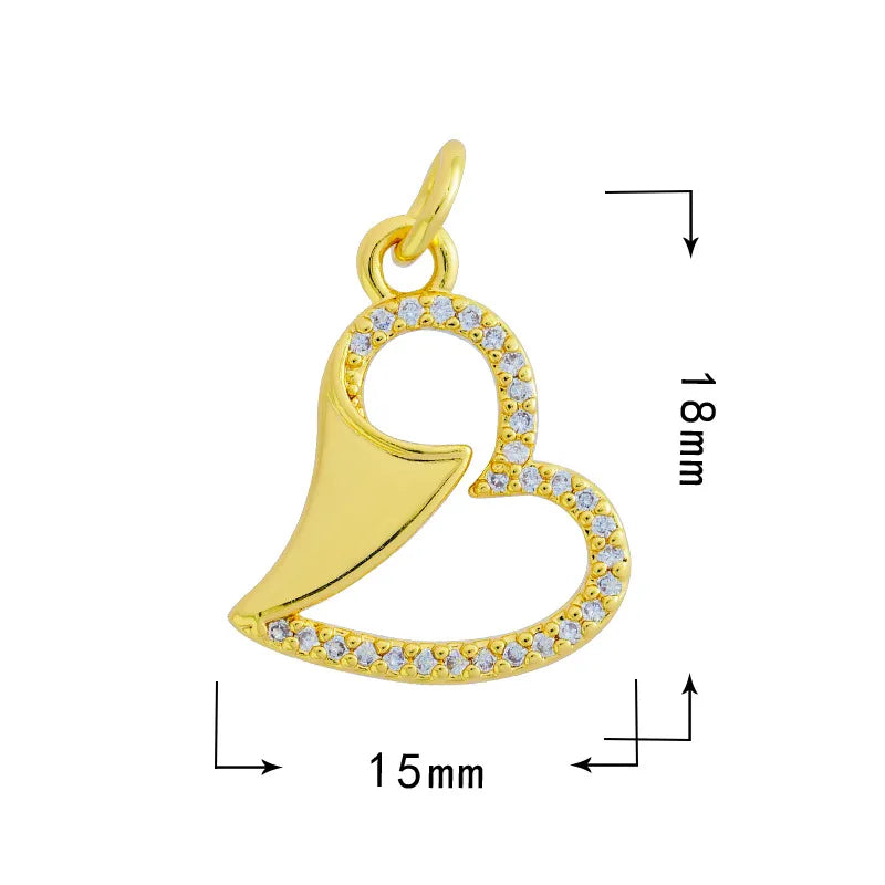 1 Piece 15.5*12mm 21 * 18mm Copper Zircon Moon Dragonfly Butterfly Pendant