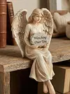 Guardian Angel Shelf Sitter Engraved Memorial Garden Angel Stone Home Decoration
