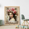 >SALE<Lady Printed Cross Stitch Kit 40x50cm DIY 11CT Thread Art Needlework Home Decor