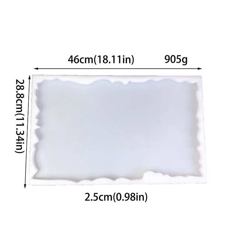 DIY 18.11'' Irregular Rectangle Desktop Resin Mold CrazyMold