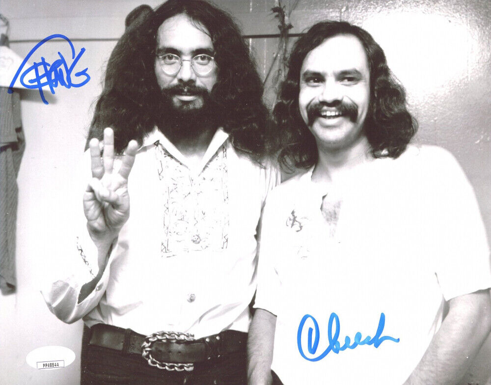 Old B/W Young Innocent Cheech & Chong 's Signed 8x10 Photo Poster painting (JSA COA) Tommy Marin