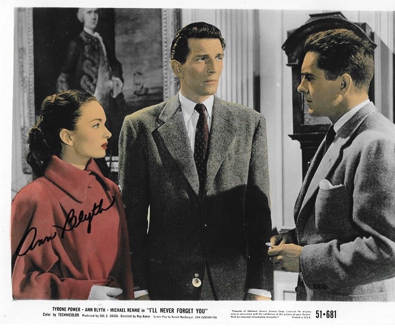 * ANN BLYTH * signed 8x10 Photo Poster painting * I'LL NEVER FORGET YOU * COA * 1