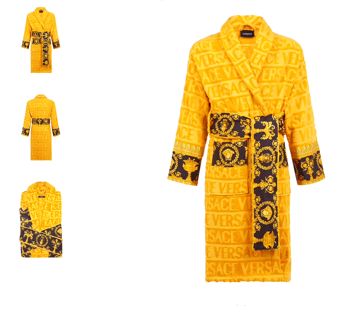 Luxury Medusa Brand Baroque Design Bathrobe For Man and Woman 100