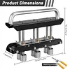 [US Local Warehouse] 3-Station Edge Roller Bender 0-90 Bending Angle Hand Sheet Metal Bender with Aluminum Alloy Handle Metal Bending Tool for Making 1/2 to 5 in 13 to 130mm Bends (Black)