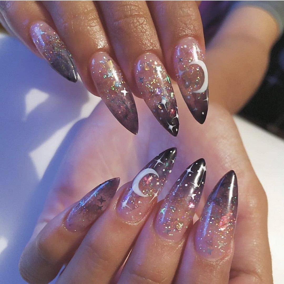 Fake Nails Halloween Long Style Full Cover Fake Nails DIY Glue Press On Nails Nail Supplies For Professionals