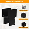 [US Local Warehouse] 2 Pack Pergola Brackets 6x6 (Actual 5.5x5.5in) Posts Caps Tie Brackets Galvanized Steels Gazebo Hardware Kit for Gazebos Deck & Porch Post To Beam