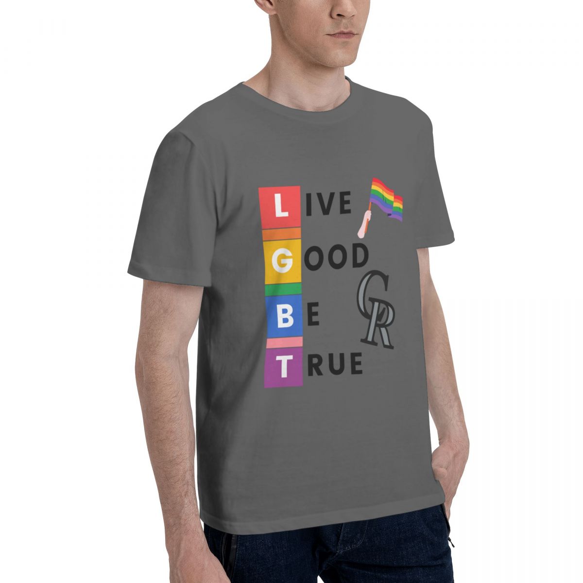 Colorado Rockies LGBT Pride Men's Cotton Shirt
