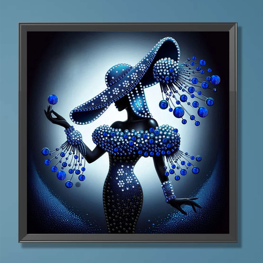 Diamond Painting - Partial Special Shaped Drill - Lady(Canvas|30*30cm)