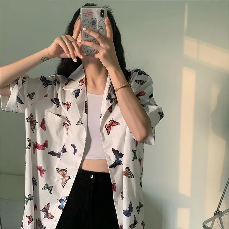 Kawaii Butterfly Oversize Shirt