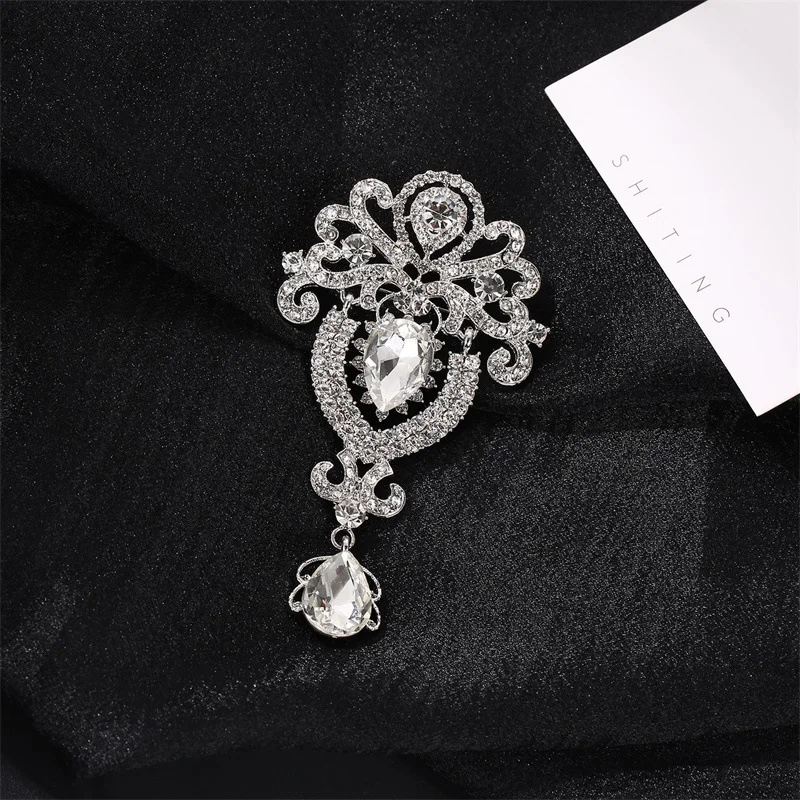 Zirconia Gold-Plated Brooch
