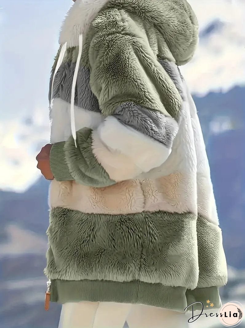 Cozy Tie-Dye Fleece Jacket for Women