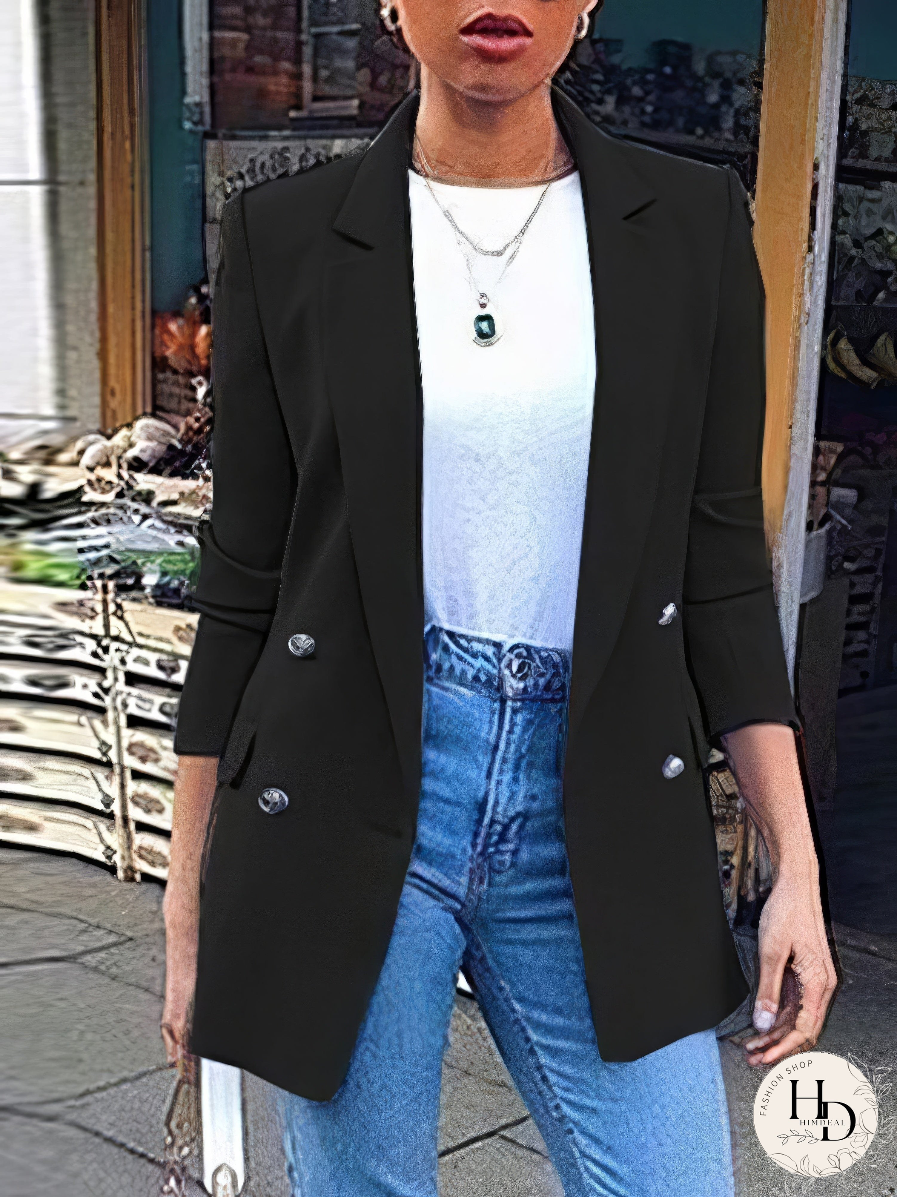 Trendy Women's Long Sleeve Blazer