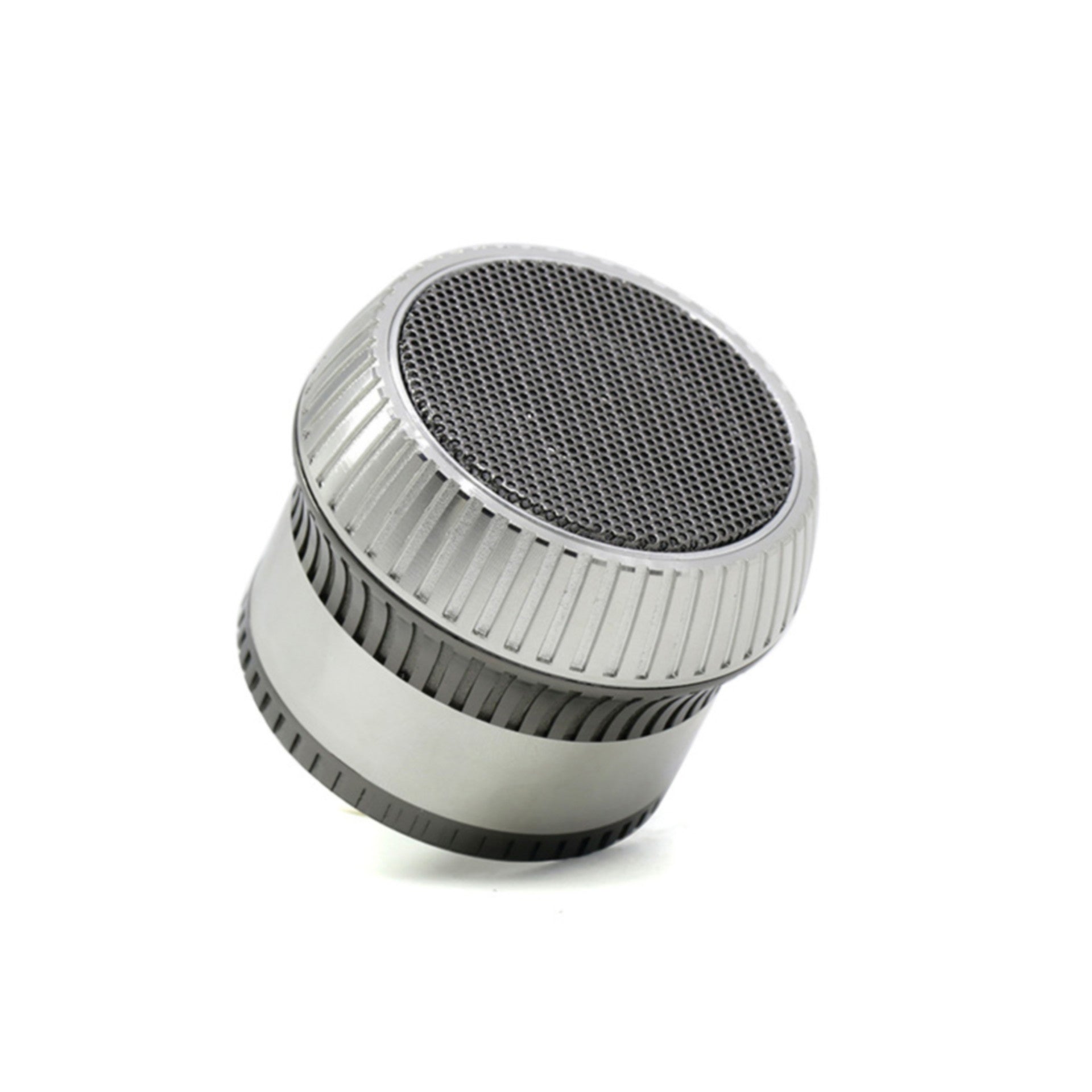 63MM Zinc Alloy 4 Part Vertical Stripe Lace Skirt Herb Grinder-Gunblack-Silver