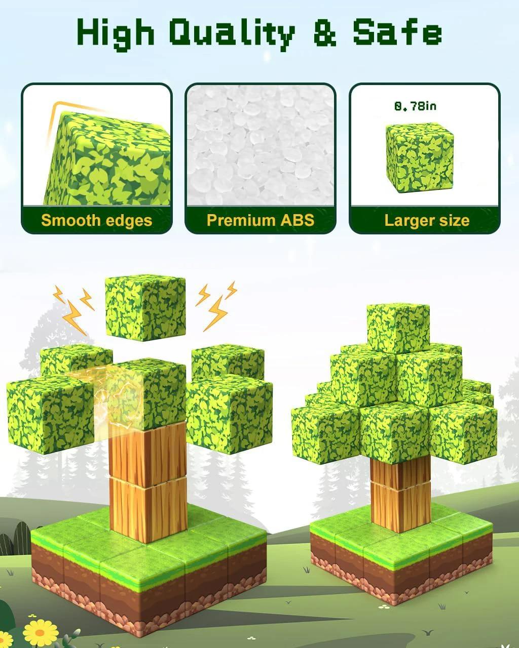 Tegooe 100PCS Magnetic Building Blocks Set - STEM Educational Toy for Kids