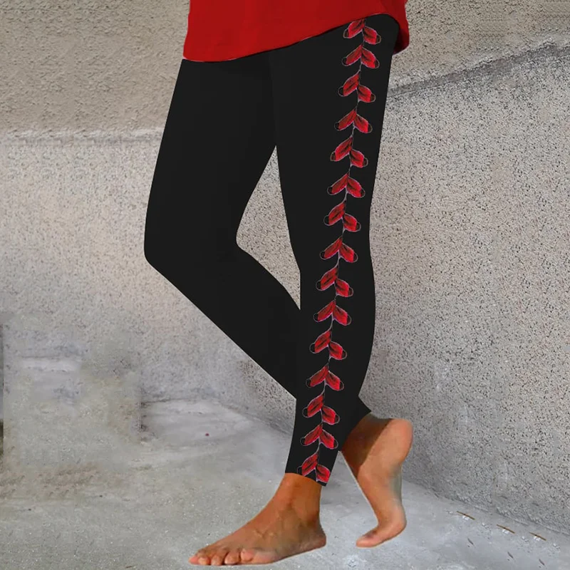 Women's Baseball Print Leggings