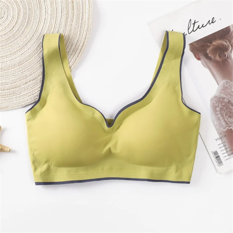 Sexy Ice Silk Bra Women Push-up Underwear Emulsion Pad Breathable Thin Soft Cozy Bralette Lingerie Tops Soutien Gorge Females