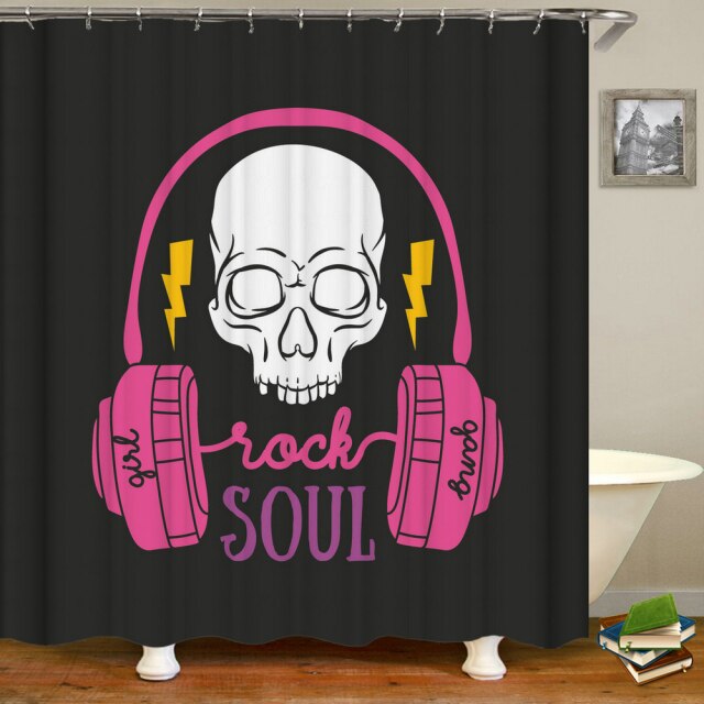 

Shower Curtain – Music Skull-180*180cm, 501 Original