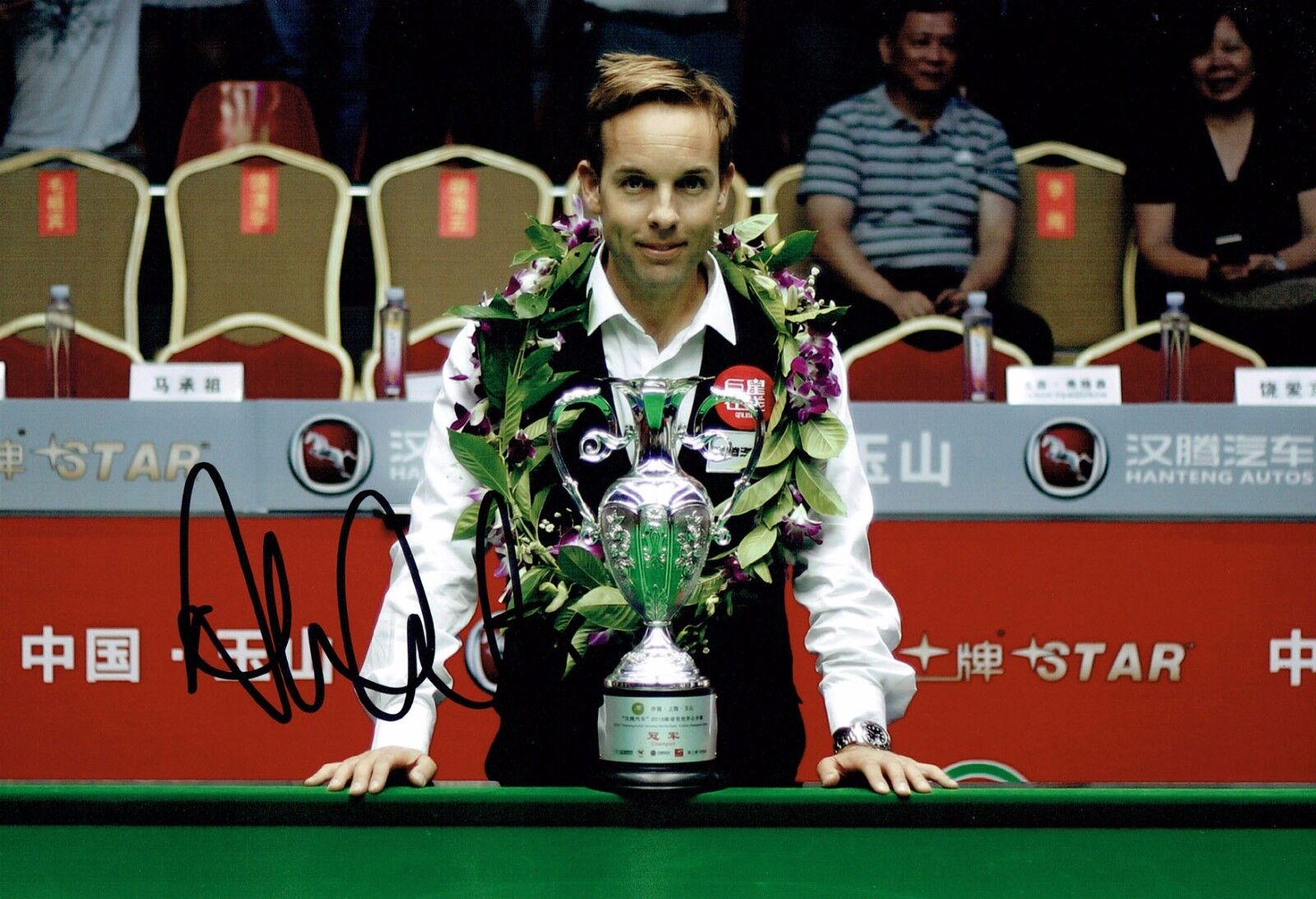 Ali CARTER AUTOGRAPH Signed Photo Poster painting B AFTAL COA SNOOKER 2016 World Open Winner