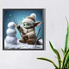 Yoda der Schneemann - runder Bohrer Diamond Painting - 50*50cm