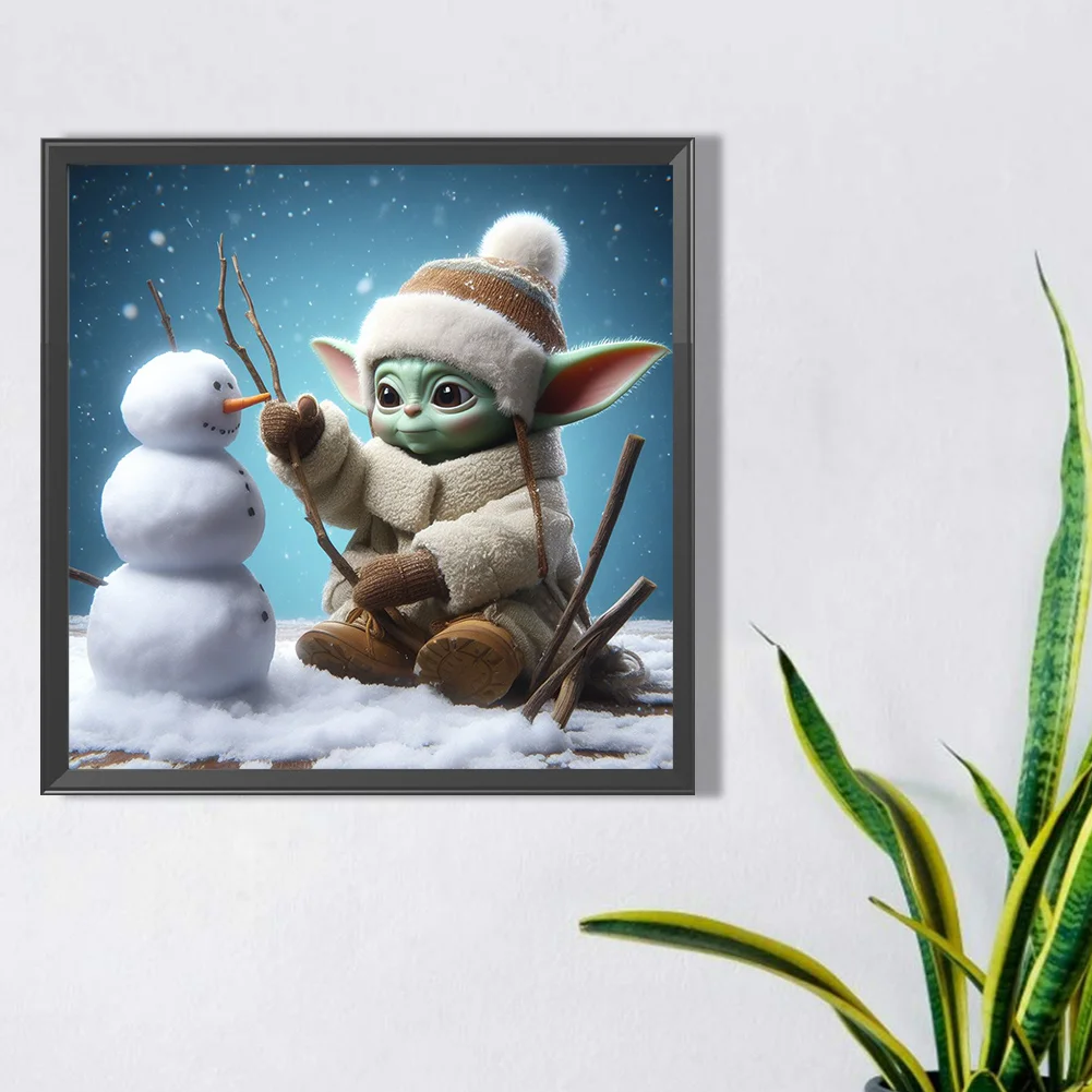 Diamond Painting - Full Round Drill - Snow Yoda(Canvas|50*50cm)