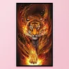 (Counted/Stamped)(Big Size) 11CT Flame Tiger-Cross Stitch 40*75cm/15.75*29.53in