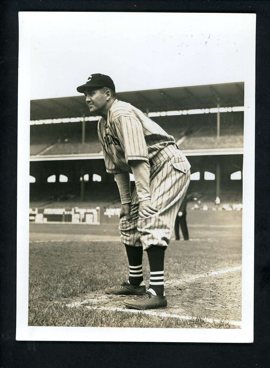 John Bassler circa 1940's Press Original Photo Poster painting Cleveland Indians coach