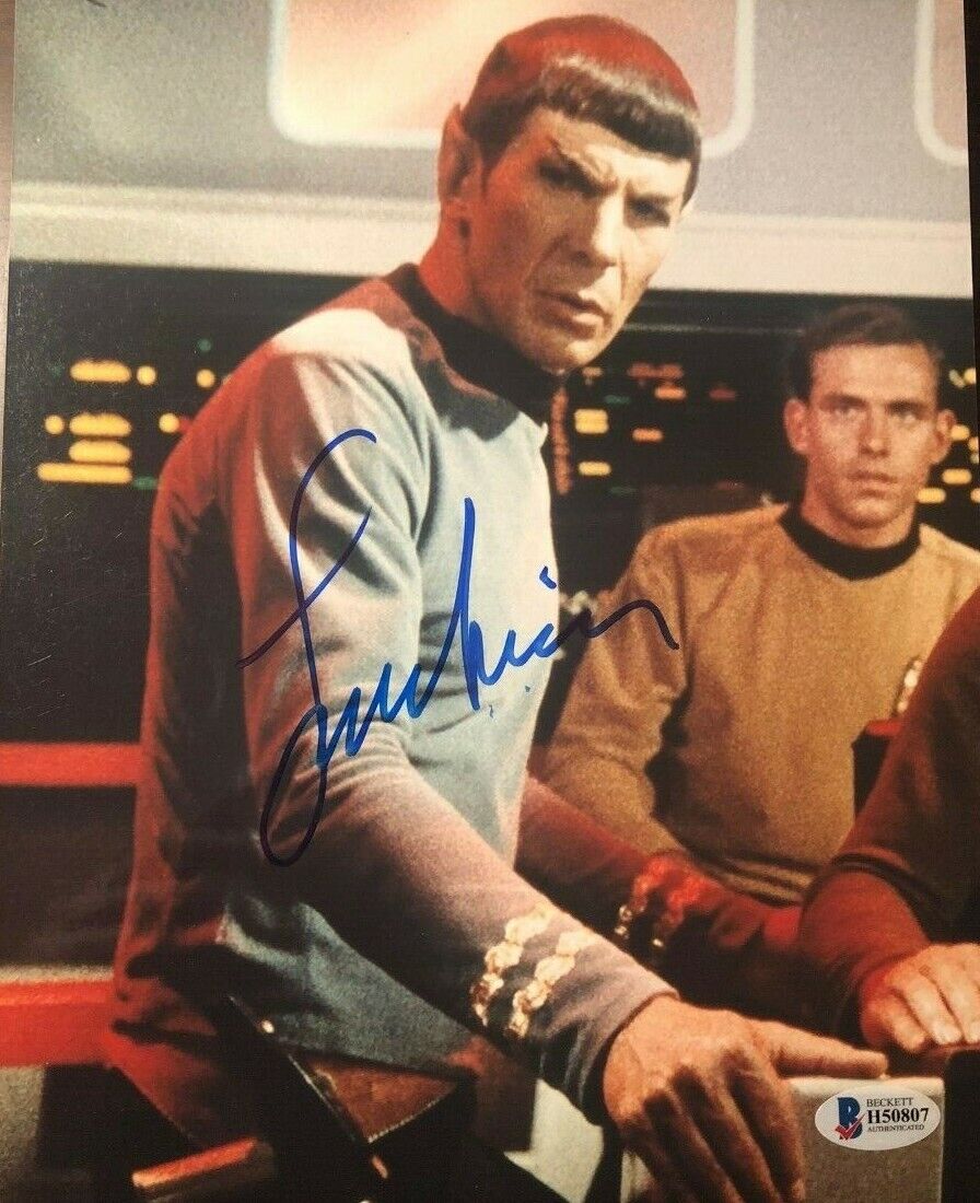 Leonard Nimoy signed autographed 8x10 Photo Poster painting Rare Star Trek BECKETT COA