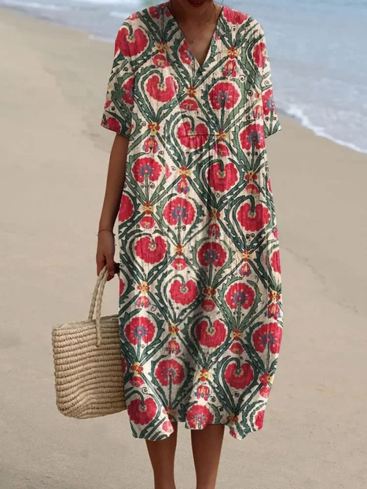 Women's  Flower  Art Print  Casual Dress