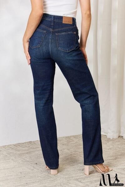 MidiSono - Judy Blue Full Size Button-Fly Straight Jeans