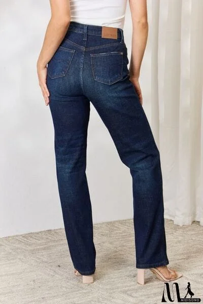 MidiSono - Judy Blue Full Size Button-Fly Straight Jeans