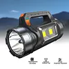 Rechargeable Solar High Power Searchlight Big Flashlight Waterproof for Outdoor