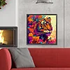 Diamond Painting-DIY Full Round Drill Colorful Tiger