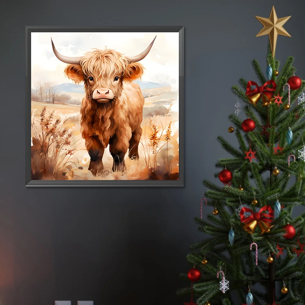 Diamond Painting - Full Round Drill - Highland Yak(Canvas|30*30cm)