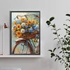 (40*60cm)Flower Bike - Full Round Drill Diamond Painting
