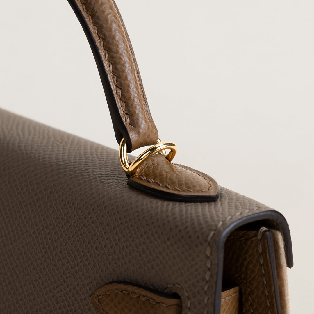 Mini Kelly II Epsom 18 Etoupe/2S Sesame GHW