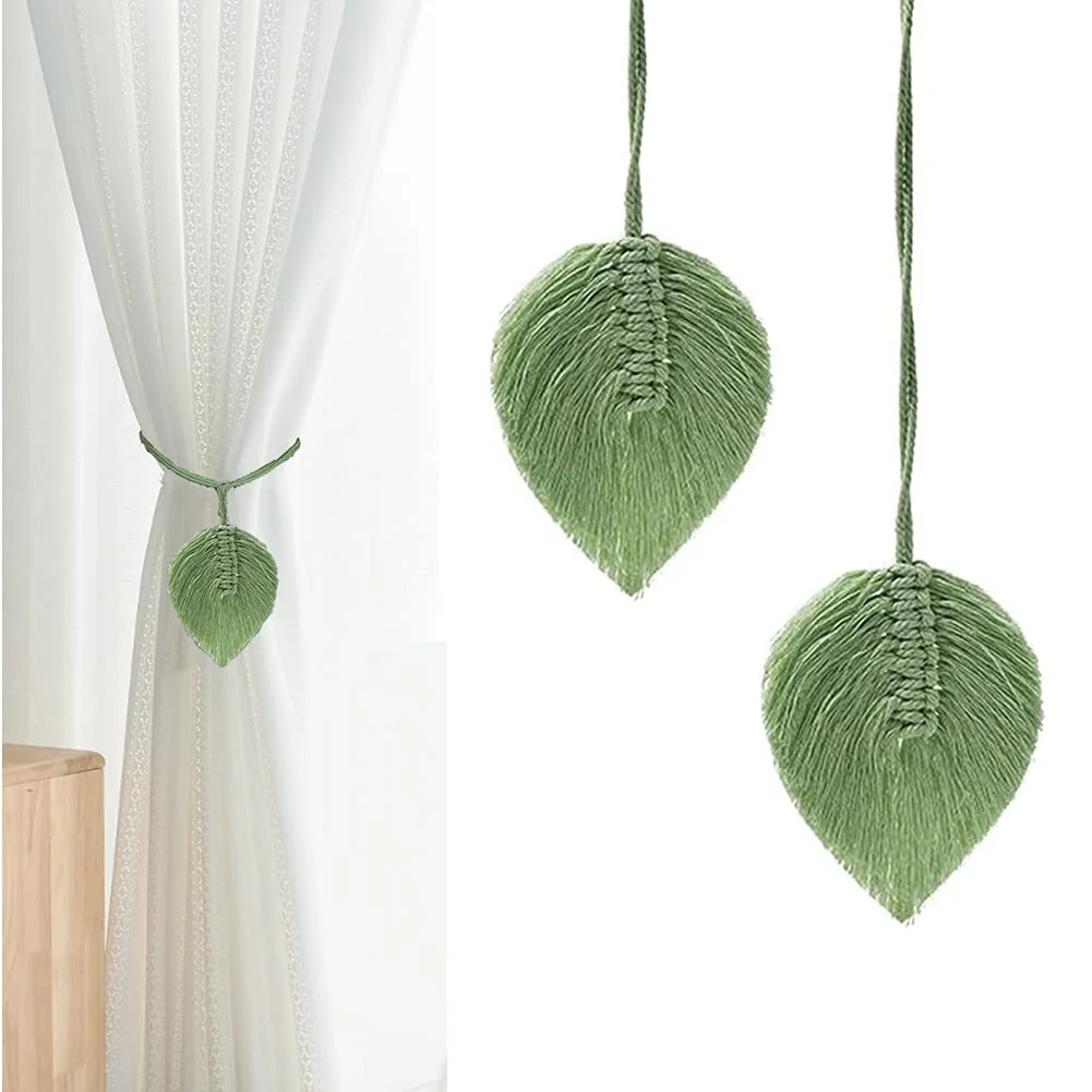 Macrame Curtain Tiebacks Boho Home Decor Curtain for Living Room Holdback Window Fringe Curtains Room Bedroom Decoration GIft