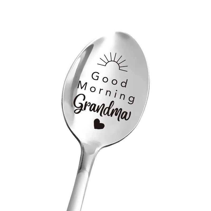 Fashion Letter Stainless Steel Spoon