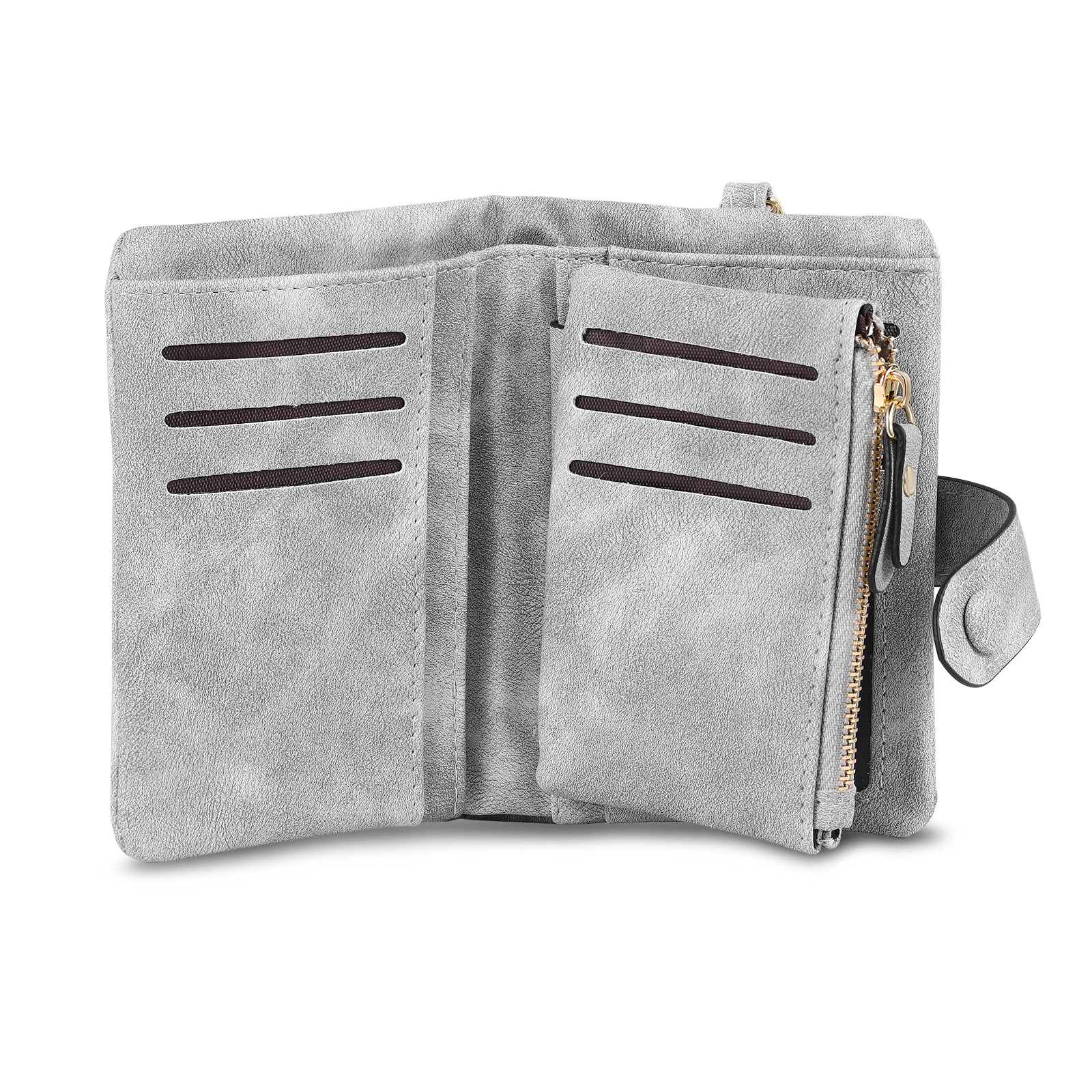 Portafoglio in PU pelle con 4 nomi & 2 testi & 1 foto personalizzati per mamma