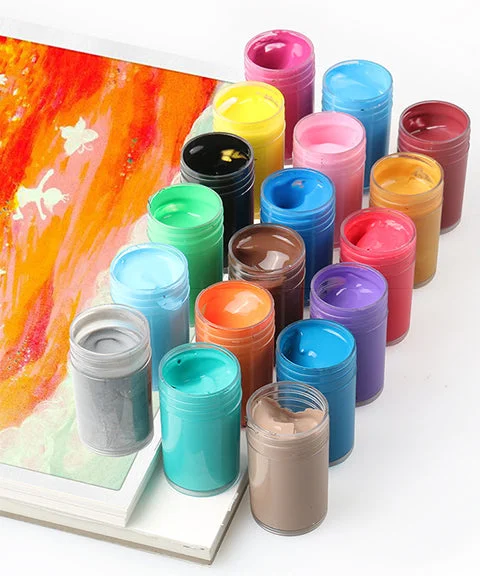 24 Colors Acrylic Paint With 3 Paint Brushes-Himinee.com