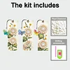 3Pcs DIY Pearl Painting Sunflower Bookmark with Butterfly Pendant Home Office Supplies Gift for Book Lovers