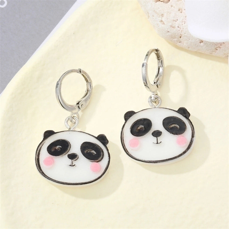 Cute Cartoon Animal Ghost Puppy Panda Halloween Shape Acrylic Earrings